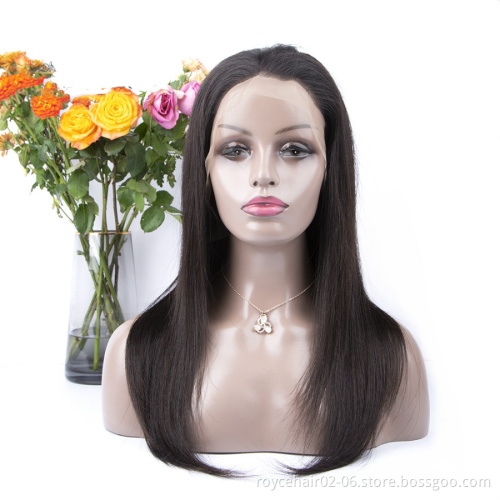 100% Brazilian Virgin Cuticle Aligned Natural Hair Transparent Swiss Lace Wig HD Lace Front Human Hair wigs for Black Women